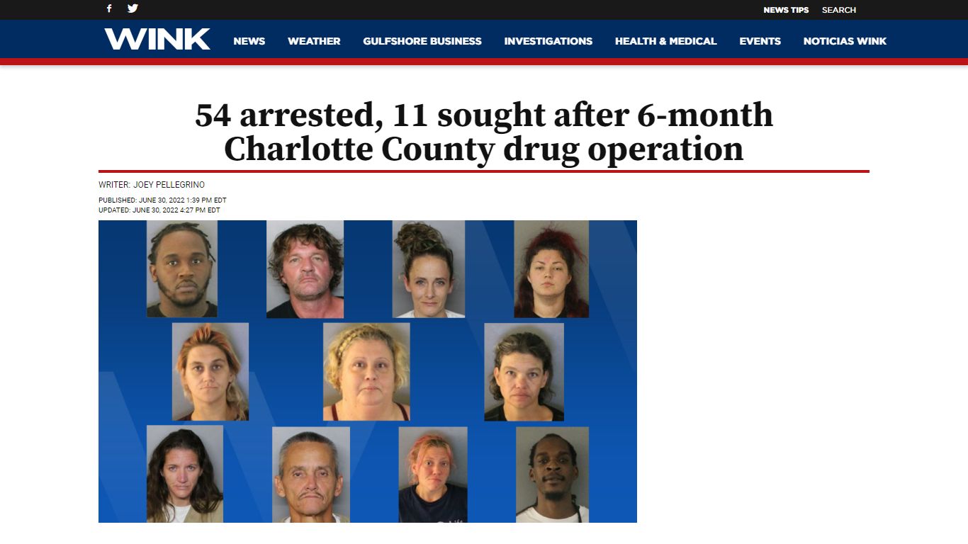 54 arrested, 11 sought after 6-month Charlotte County drug operation