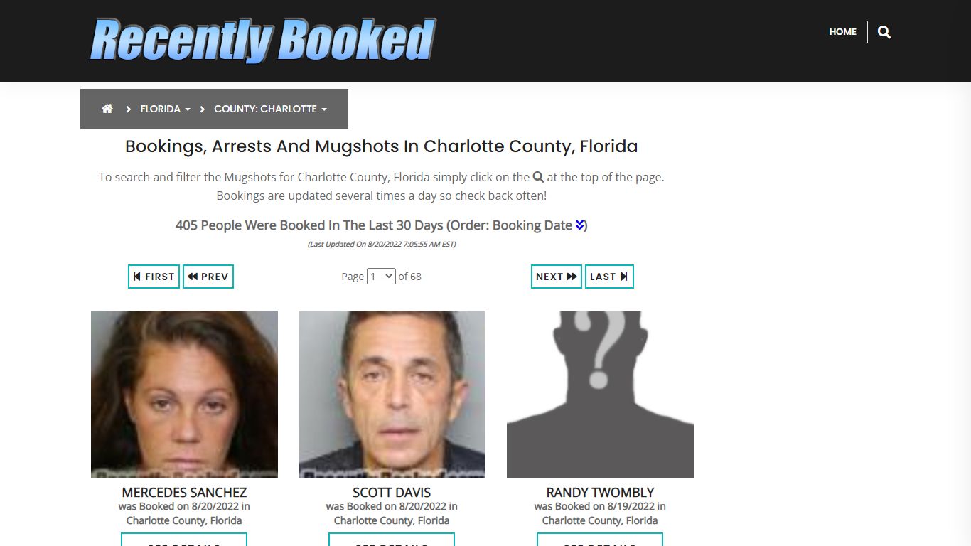 Recent bookings, Arrests, Mugshots in Charlotte County, Florida